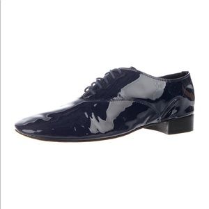 Repetto Midnight Blue Patent Leather Oxford Shoes